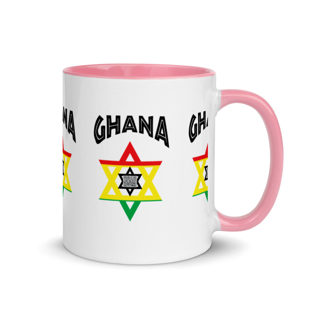 Ghana star in a star Mug with Color Inside