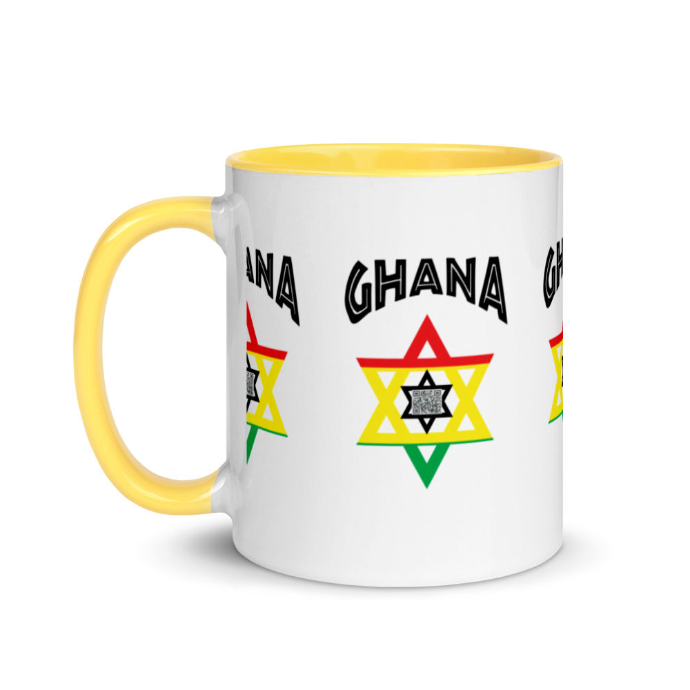 Ghana star in a star Mug with Color Inside